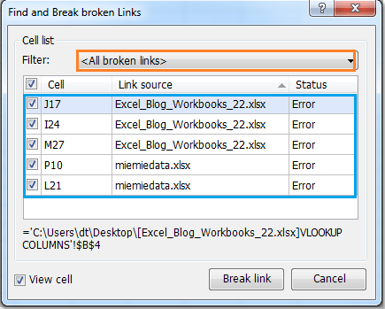 excel for mac exc_bad_access when break links